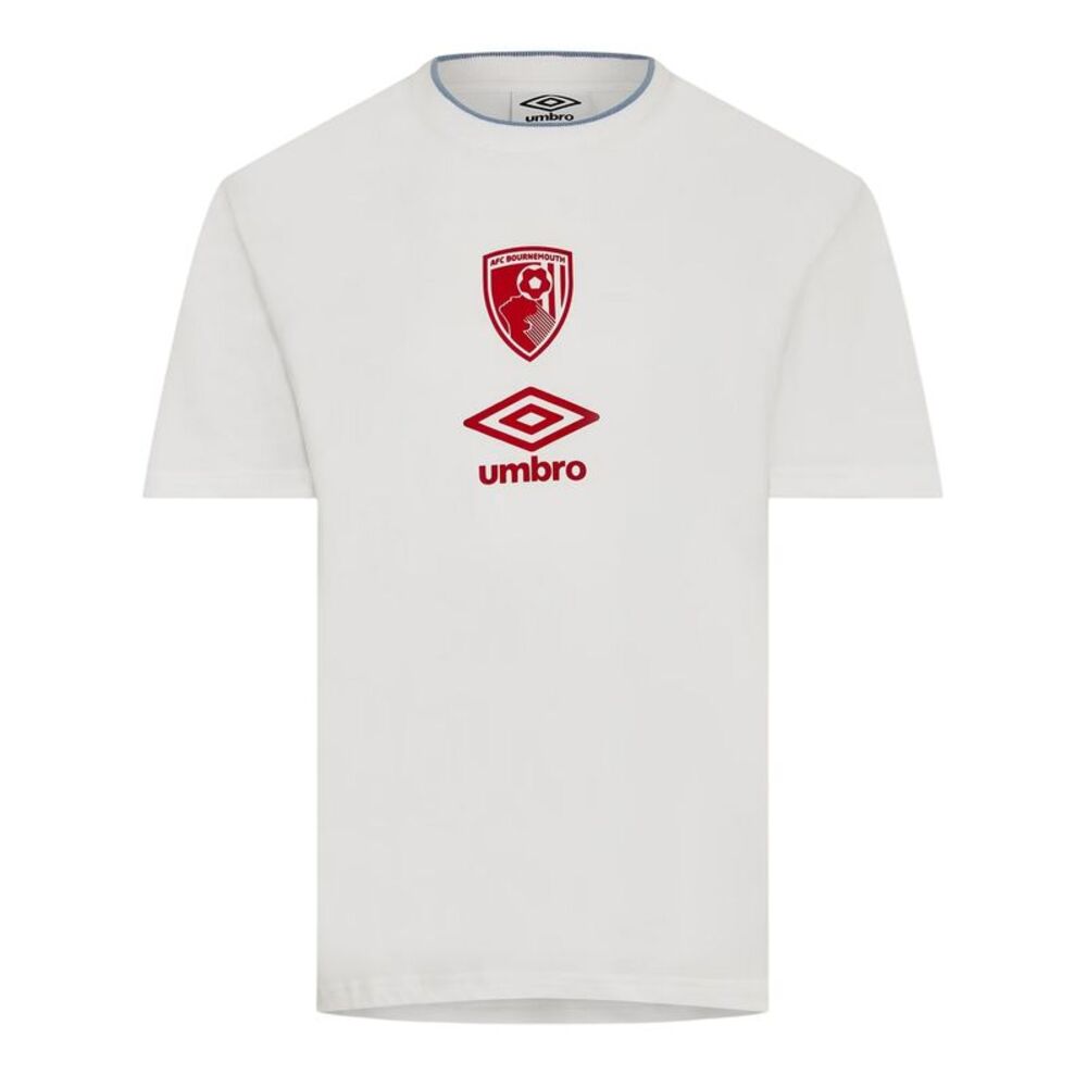 Castore Mens AFC Bournemouth Performance Football Jersey / Brilliant White